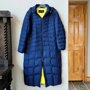 Lands End Puffy Down-filled Long Coat Jacket, Petite Medium